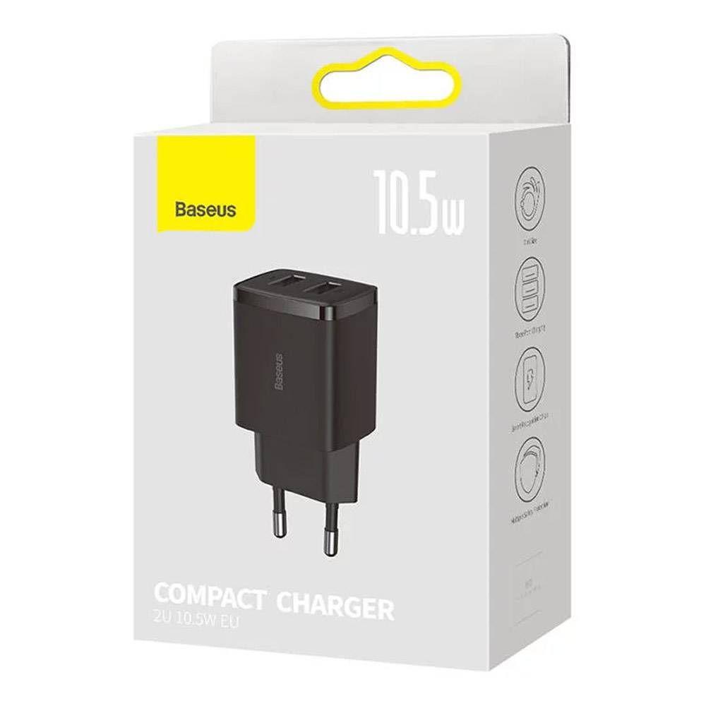 Carregador BASEUS Compact 2U (Preto) — miniatura 6