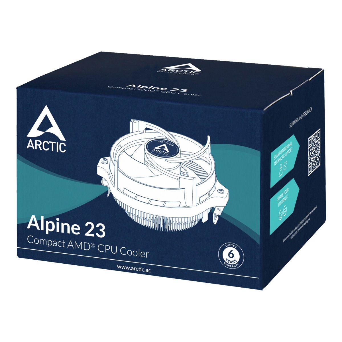 Cooler CPU ARCTIC Alpine 23 Compact (AM4, AM5 - AM5, AM4 - 90 mm - Alumínio e Preto) — miniatura 7