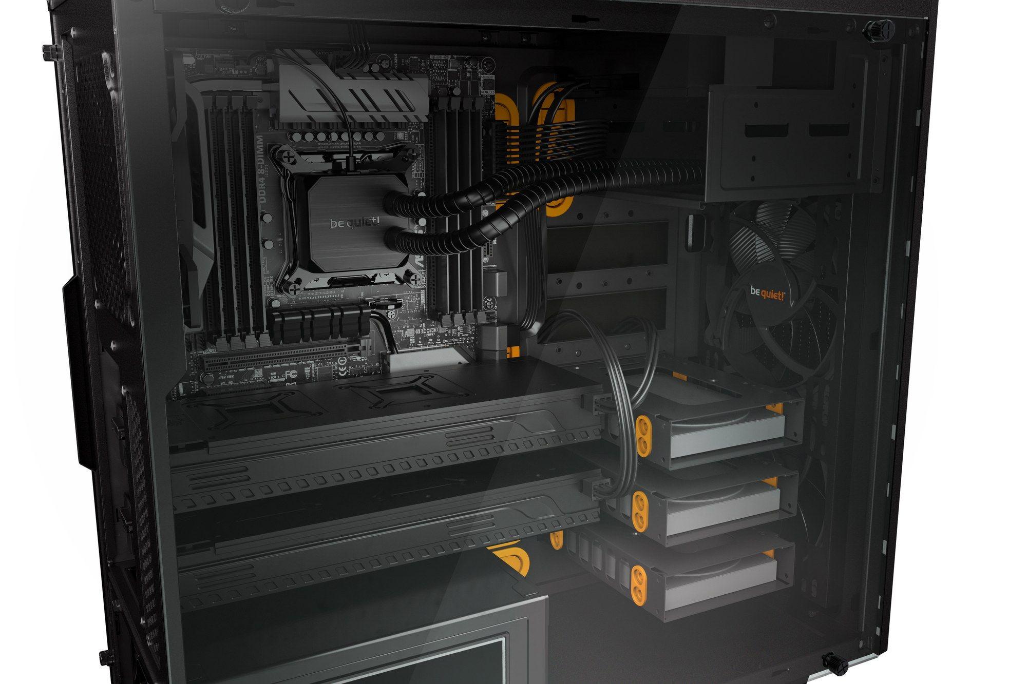 Caixa de Computador ATX BE QUIET! PURE BASE 600 (ATX, Micro ATX, Mini-ITX - Midi Tower - 165 mm - Preto/Laranja) — miniatura 6