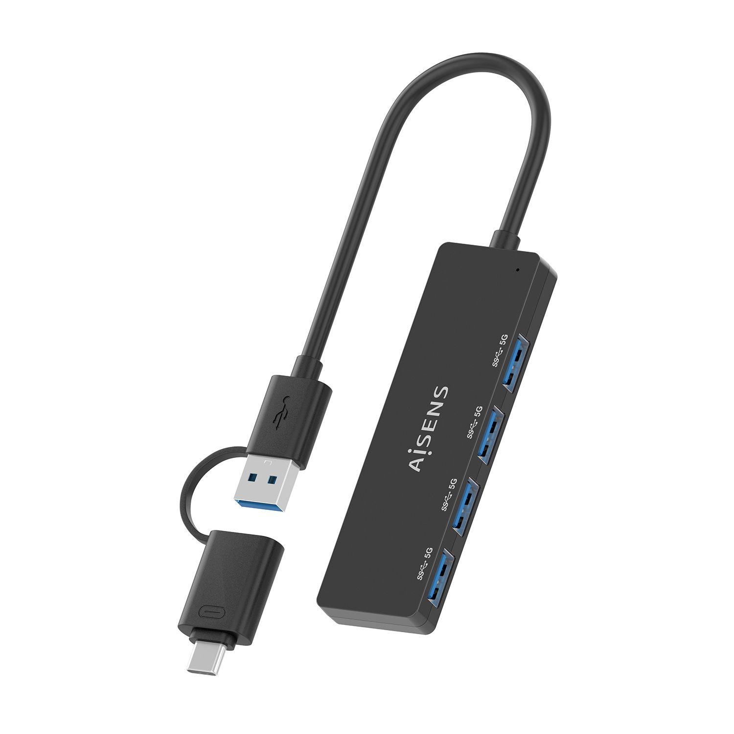 Hub USB AISENS A109-0987 (0,15 m - Preto), miniatura 3