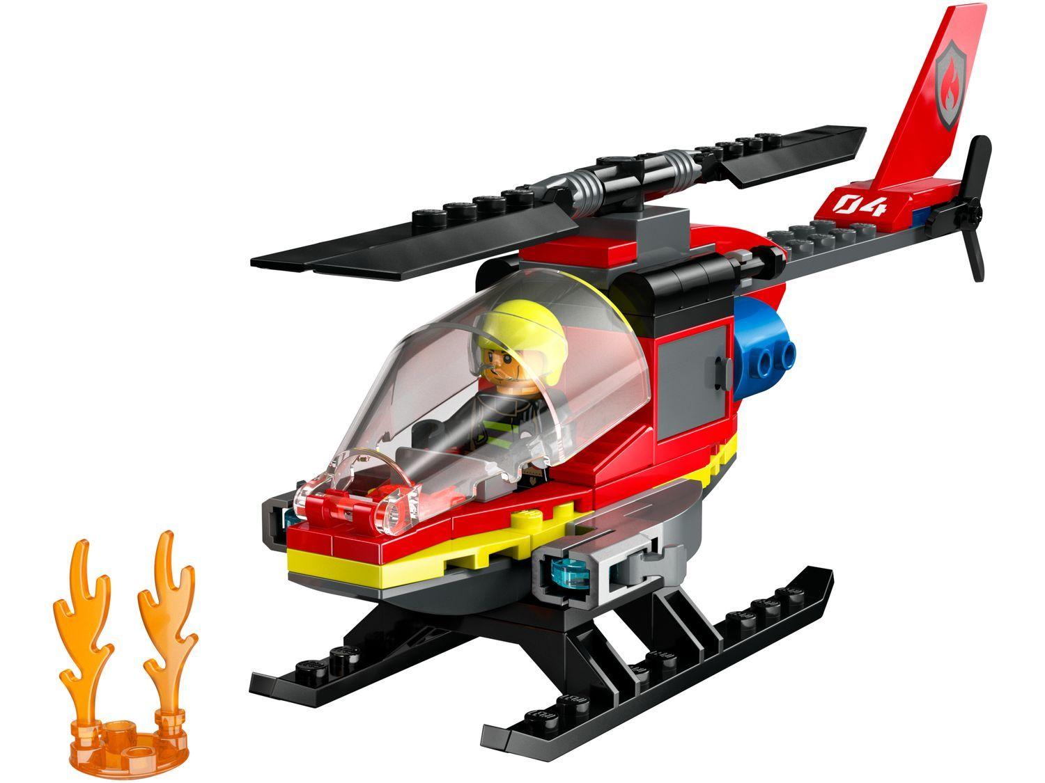 LEGO 60411 City Helicóptero de Resgate dos Bombeiros (5+ anos - 85 peças)