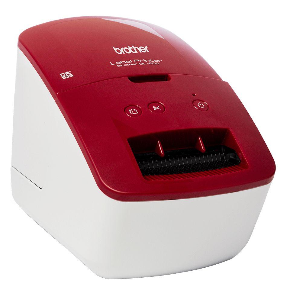 Impressora de Etiquetas BROTHER QL-600R (Com fios - Vermelho e Branco), miniatura 7
