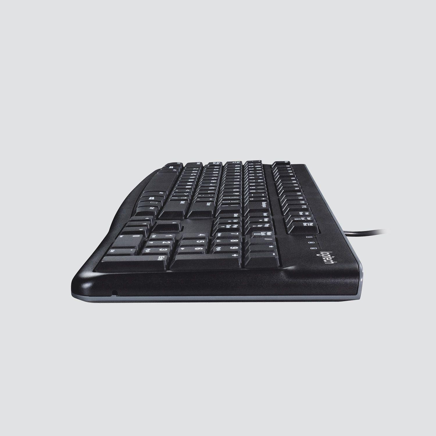 Teclado LOGITECH K120 (Suíço - USB - Com fios - Preto) — miniatura 3