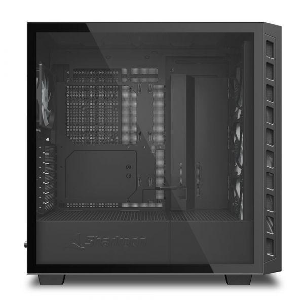 Caixa de Computador SHARKOON Rebel C80G RGB (ATX, Micro ATX, Mini-ITX - Midi Tower - Metal, vidro temperado - Preto) — miniatura 4