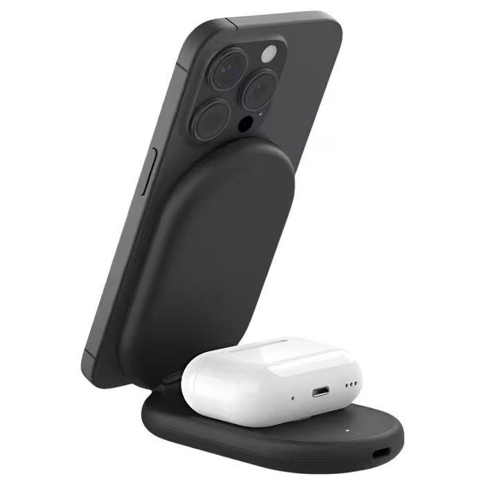 Base de Carregamento Sem Fios 2 em 1 BELKIN WIZ028VFBK (15 W - Auscultadores, Smartphone - Qi2 - Preto), miniatura 5