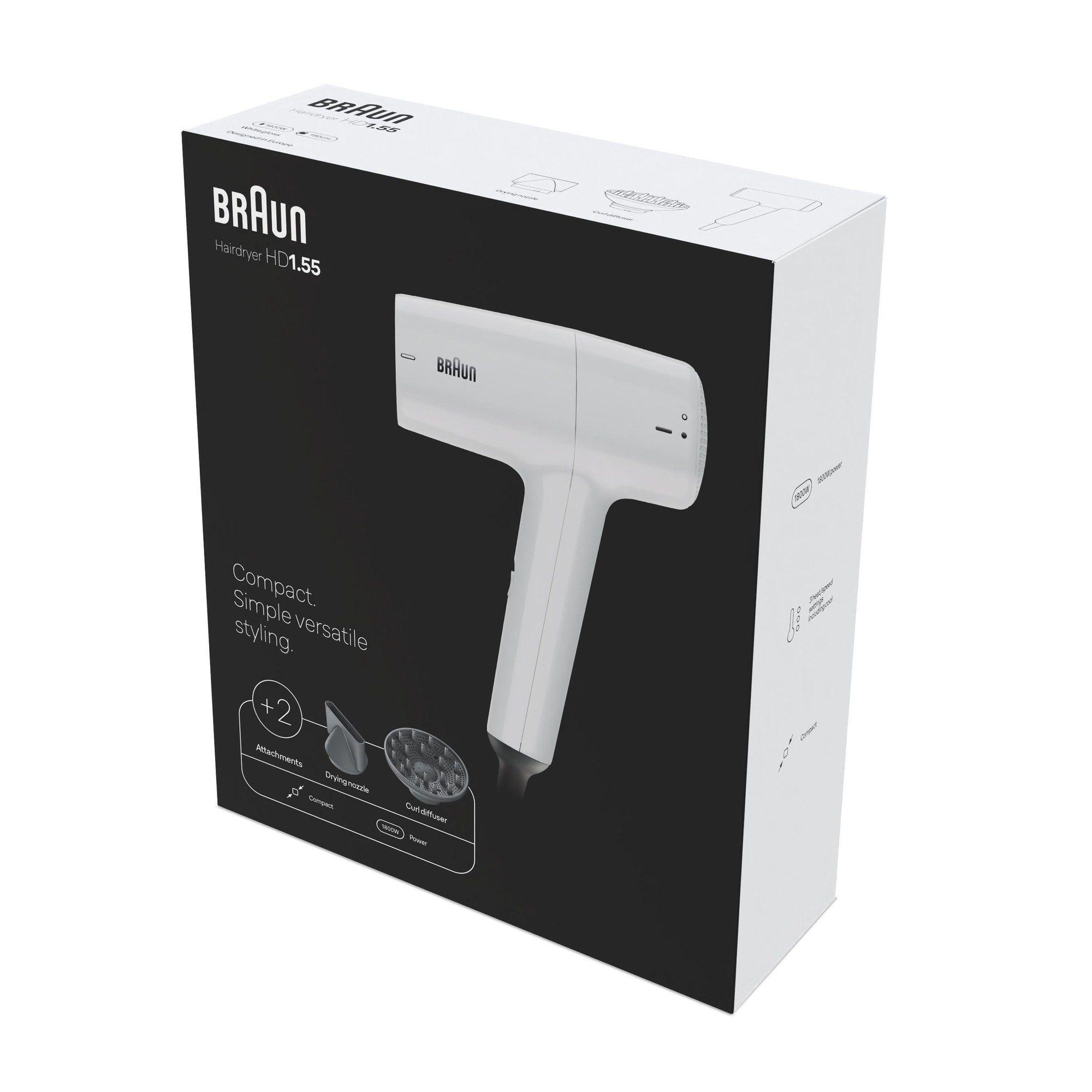 Secador de Cabelo BRAUN BRHD155E (Branco), miniatura 2
