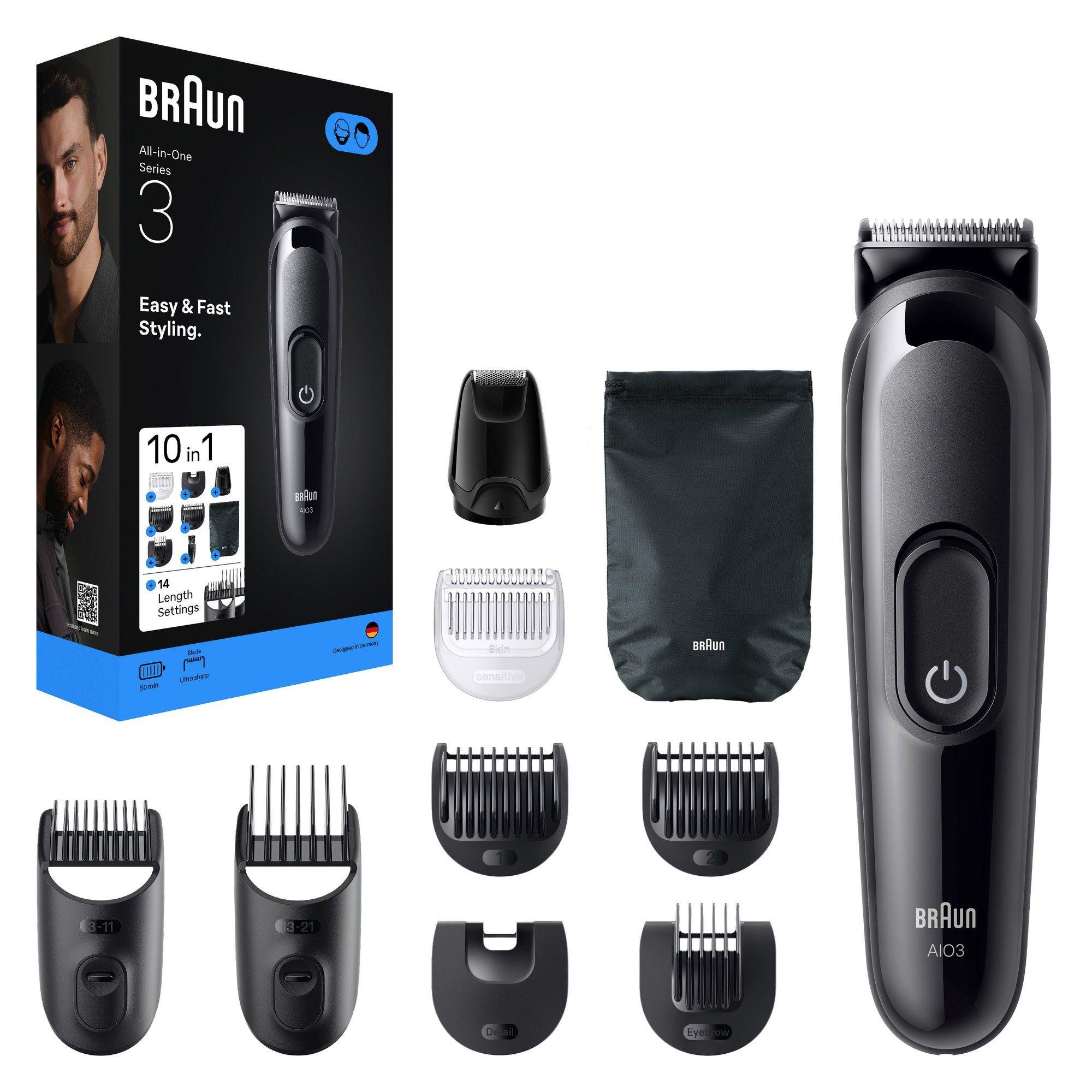 Aparador de Cabelo e Barba BRAUN Series 3 AIO3560 (Preto)