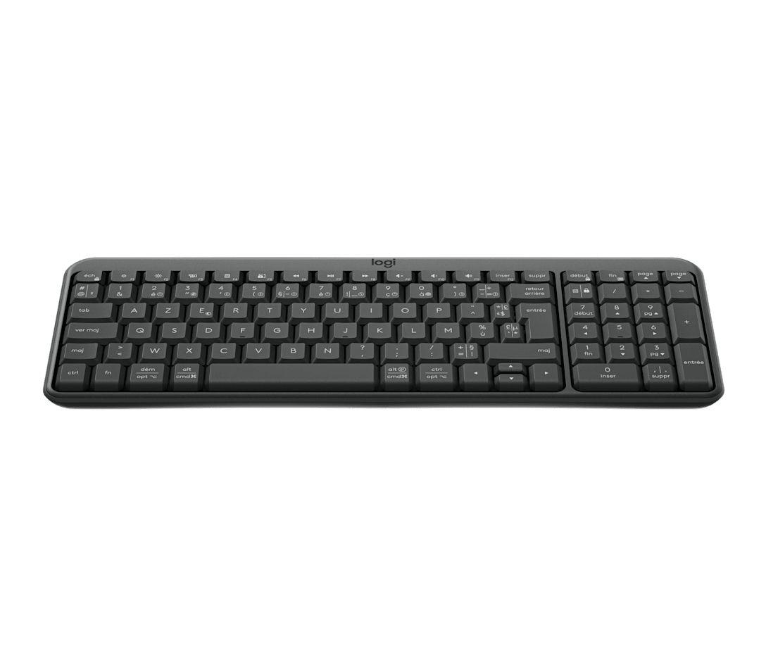 Teclado LOGITECH K250 (Francês - RF Wireless + Bluetooth - Sem fios - Grafite) — miniatura 3