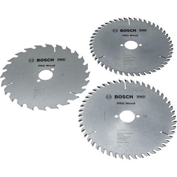 Conjunto de Lâminas de Serra Circular BOSCH PRO Wood 2608644731 (190 mm - 3 unidades)