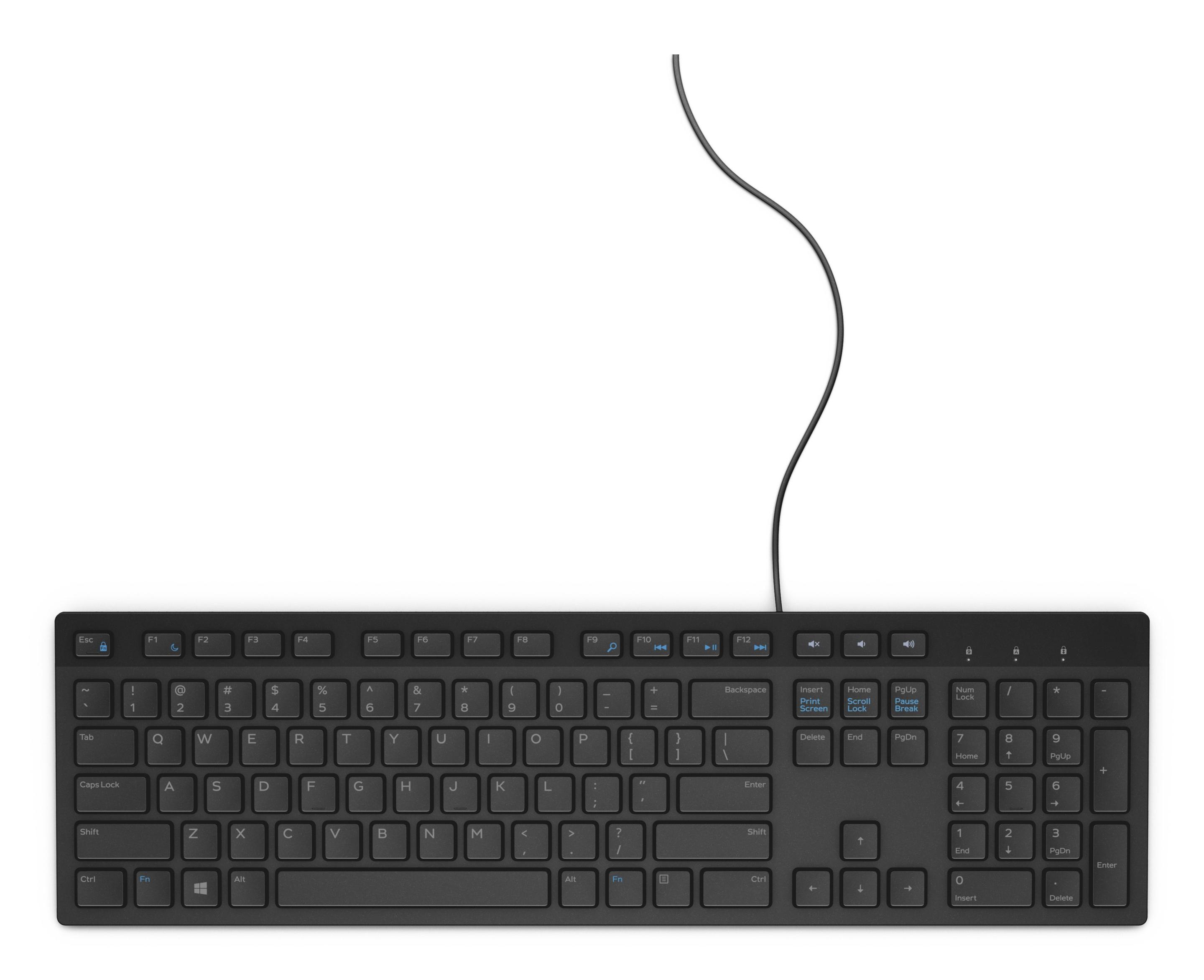 Teclado DELL KB216 (Estados Unidos - Interruptor de membrana - Tamanho completo - Preto) — miniatura 2