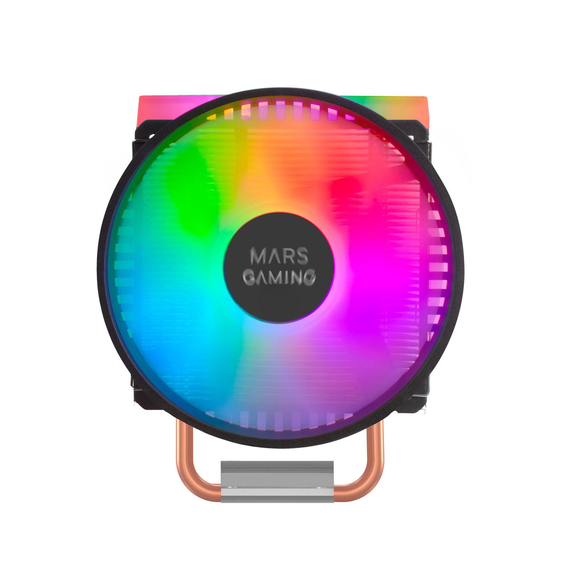 Cooler CPU MARS GAMING MCPU44 (110 mm - 1600 RPM - Dual ARGB - Preto) — miniatura 2