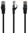 Cabo de Rede RJ45 GEMBIRD PP6U-2M/BK (2 m - RJ-45 - Preto)