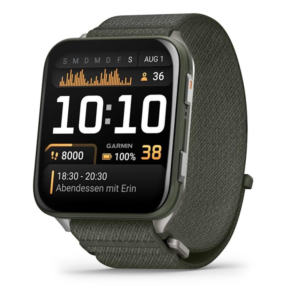 Relógio Inteligente GARMIN Venu X1 (Retangular - Android, iOS - AMOLED - Verde Musgo)