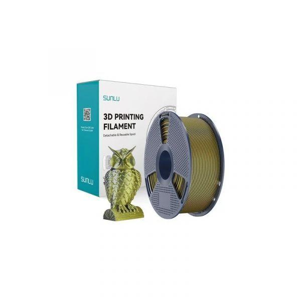 Filamento SUNLU PLA+ Silk DC B Go (Preto e Dourado)