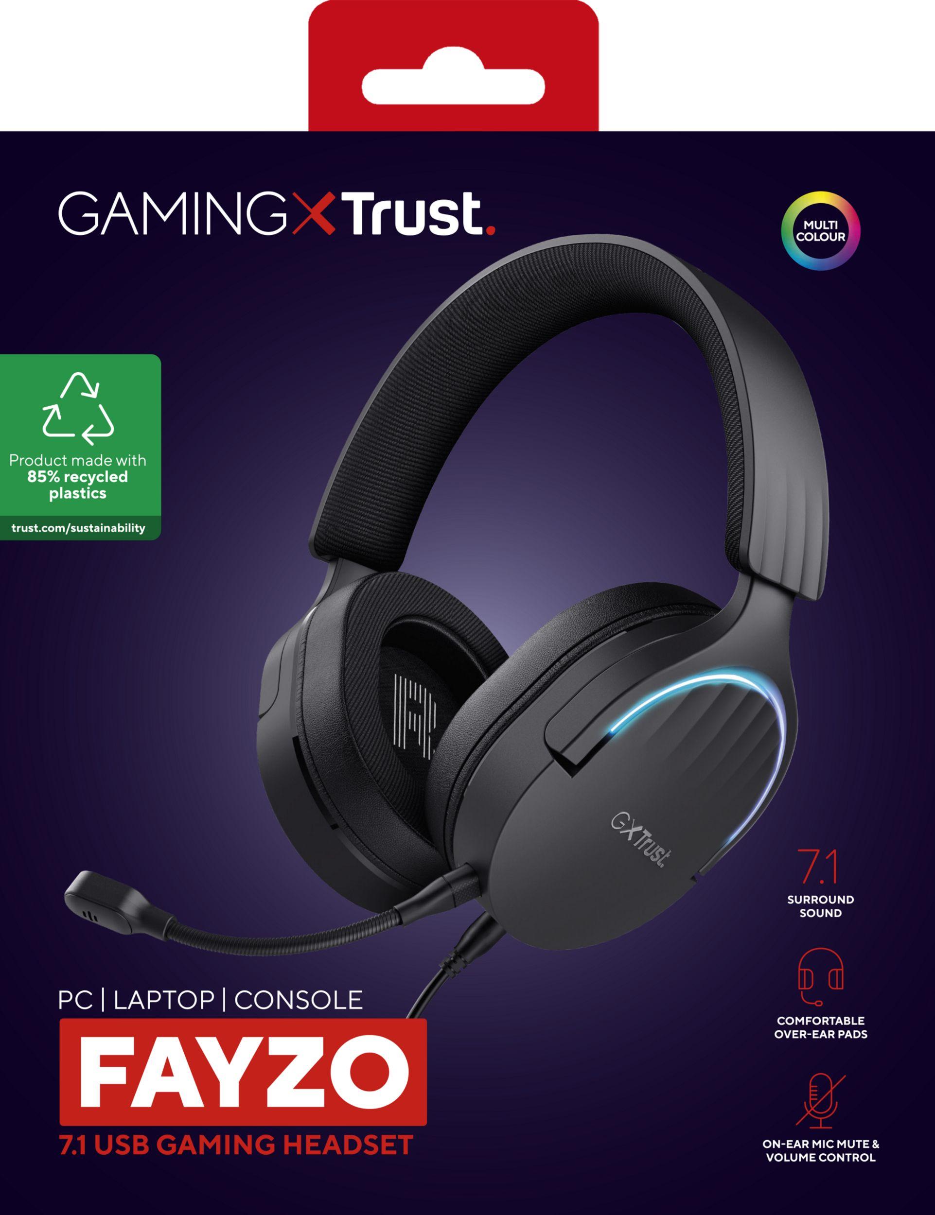 Headset Gaming TRUST GXT 490 Fayzo (Binaural - Com fios - Circum-aural - Preto), miniatura 8