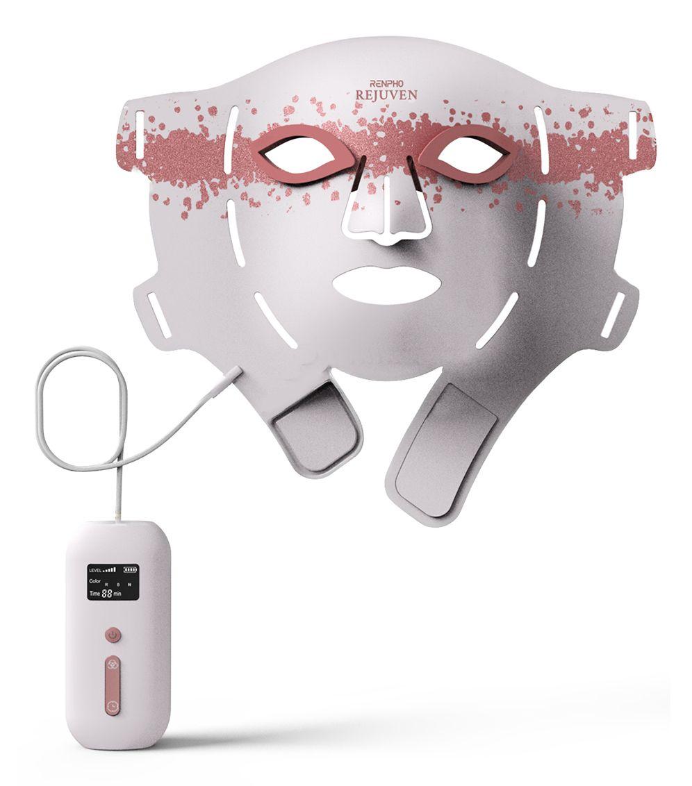 Máscara Facial de Terapia de Luz RENPHO Artemis Blush PEU-E100B-1 (Silicone - Branco e Rosa)