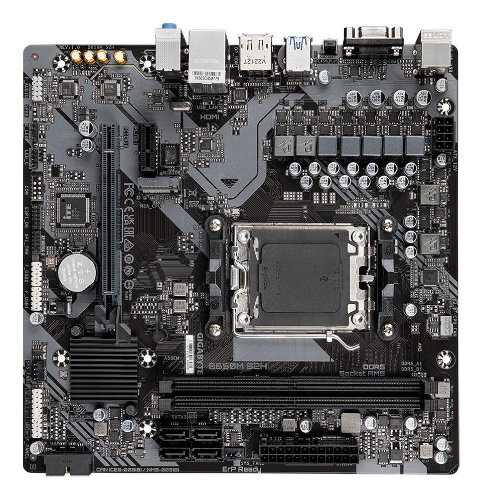 Motherboard GIGABYTE B650M S2H (AM5 - micro ATX - Duplo canal - Castanho) — miniatura 4