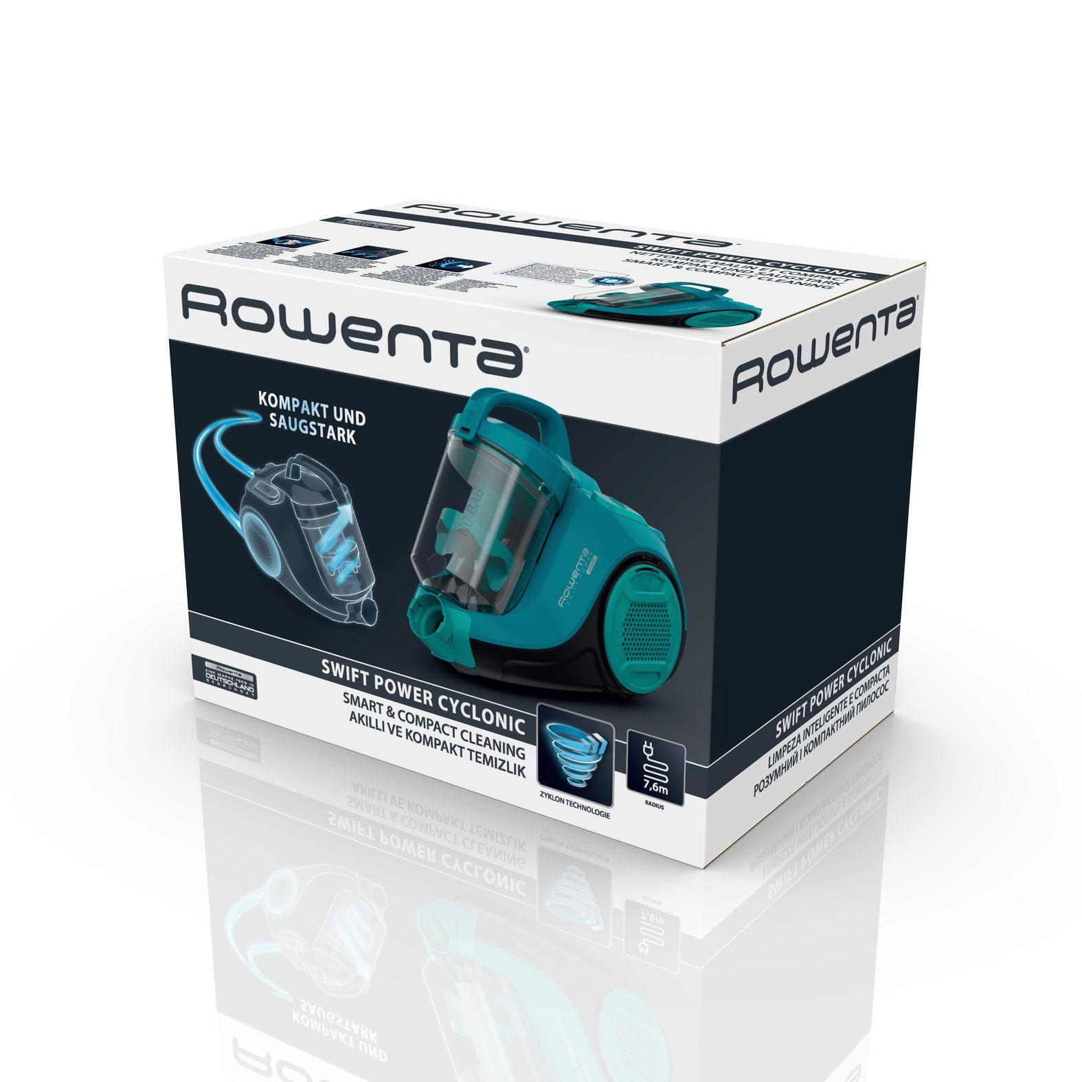 Aspirador Sem Saco ROWENTA Swift Power Cyclonic RO2932EA (Altura 30,4 cm - 21 kPa - 1,2 l - Turquesa) — miniatura 6