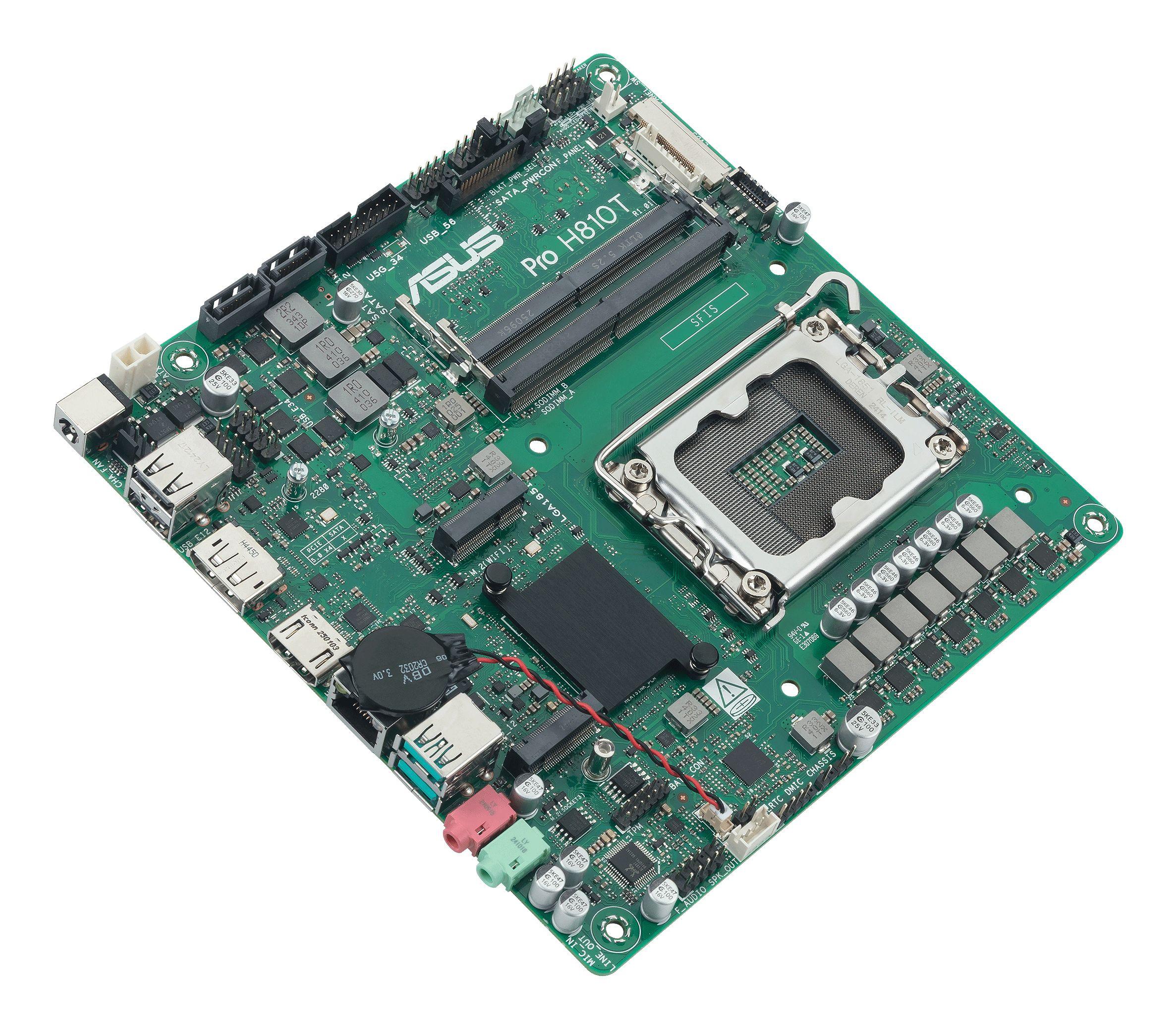 Motherboard ASUS PRO H810T-CSM (LGA 1851 (Socket V1) - Intel Core Ultra - Thin Mini-ITX - Multicor) — miniatura 4