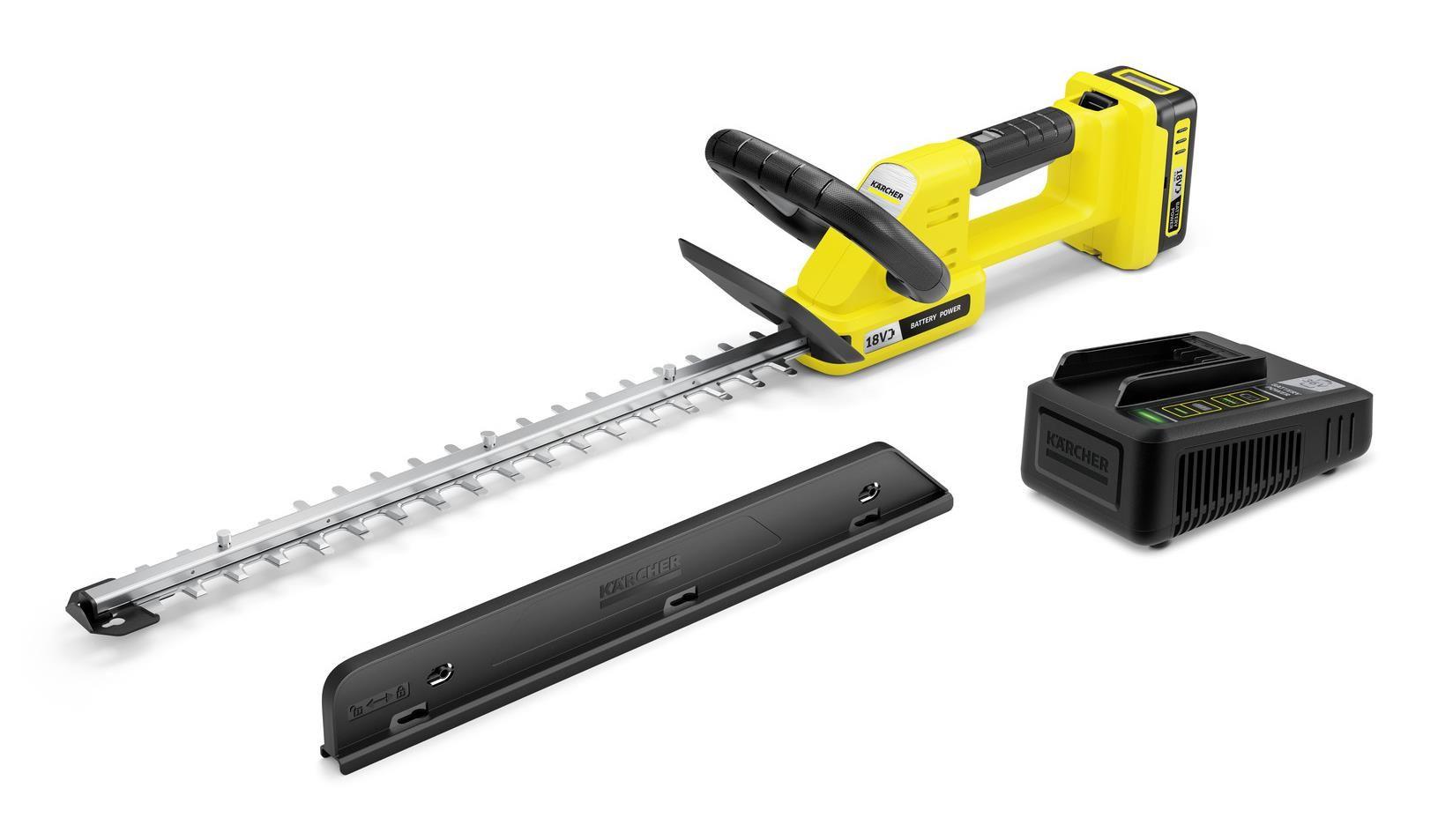 Corta-sebes KARCHER HGE 3-18 Battery Set (18 V - Bateria - Iões de lítio substituível - Amarelo)