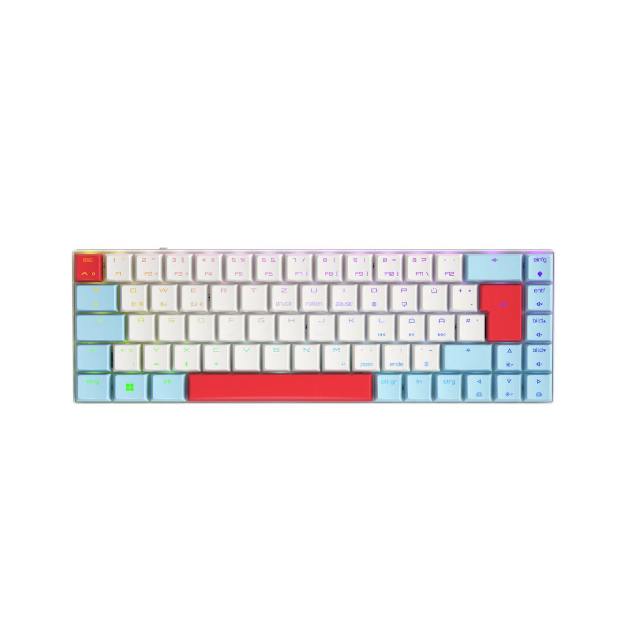 Teclado CHERRY MX-LP 2.1 Compact (Alemão - Interruptor de chave mecânico - 65% - Branco)