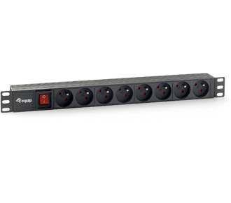 Régua de Tomadas para Rack EQUIP 333285 (19" - 8 Tomadas CEE7/5 - Preto)