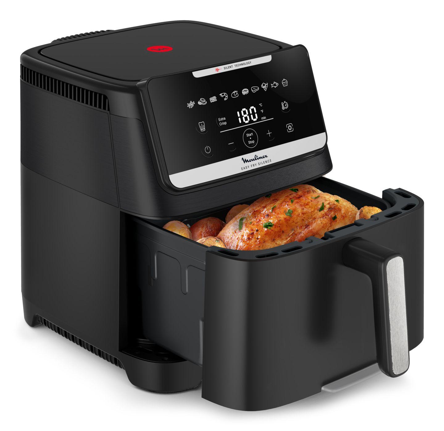 Fritadeira a Ar Independente MOULINEX Easy Fry Silence EZ8428F0 (1800 W - 220 °C - 40 °C - Preto)