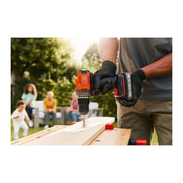 Berbequim com Percussão BLACK+DECKER BCD383D1XK-QW (Laranja), miniatura 3