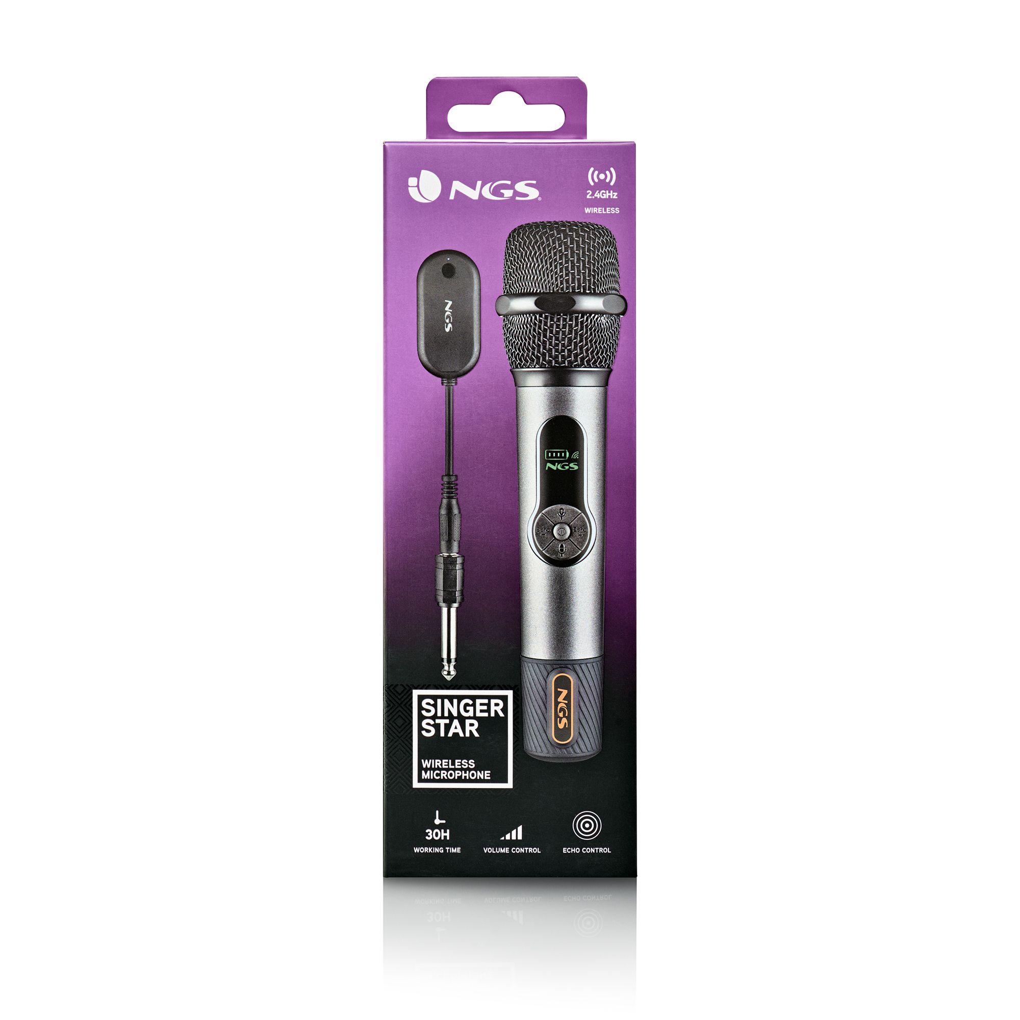 Microfone Sem Fios NGS Singer Star (Sem fios - Preto) — miniatura 8