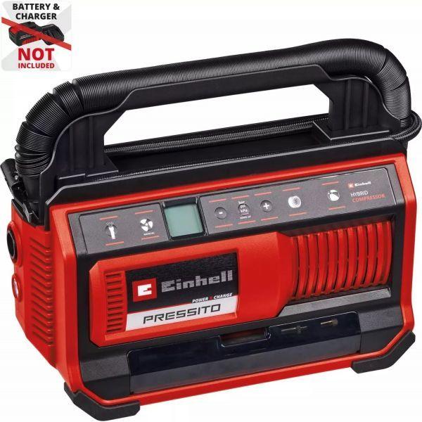 Compressor Híbrido EINHELL PRESSITO 18/25 Hybrid (11 bar - 18 V - Vermelho/Preto)