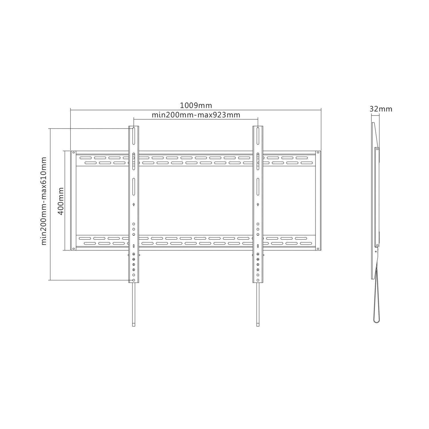 Suporte de Parede para TV AISENS WT100F-067 (60-100" - 130 kg - Preto), miniatura 4