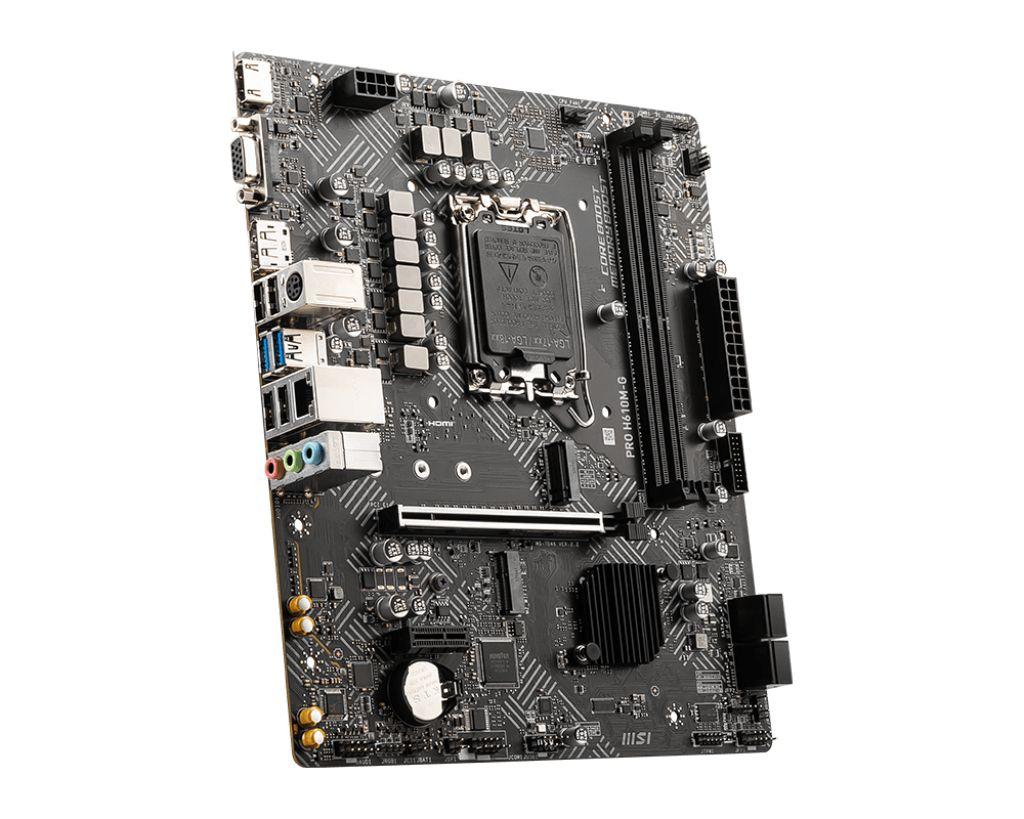 Motherboard MSI PRO H610M-G (LGA 1700 - Intel® Core™ i9 - micro ATX - Preto), miniatura 4