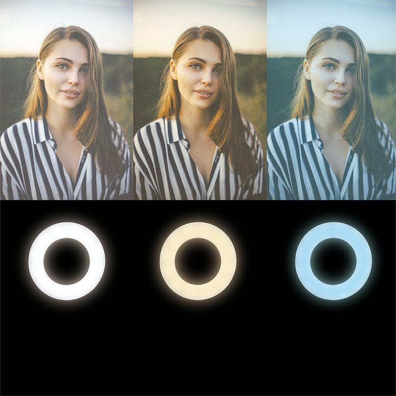 Anel de Iluminação LED com Suporte de Telemóvel LOGILINK AA0150 (7" - 10 W - Preto), miniatura 7