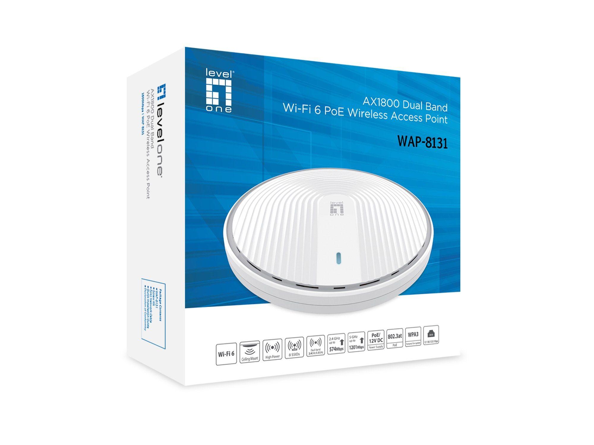 Ponto de Acesso LEVELONE WAP-8131 (Wi-Fi 6 - 1800 Mbit/s - 2,4 GHz e 5 GHz - Branco), miniatura 6