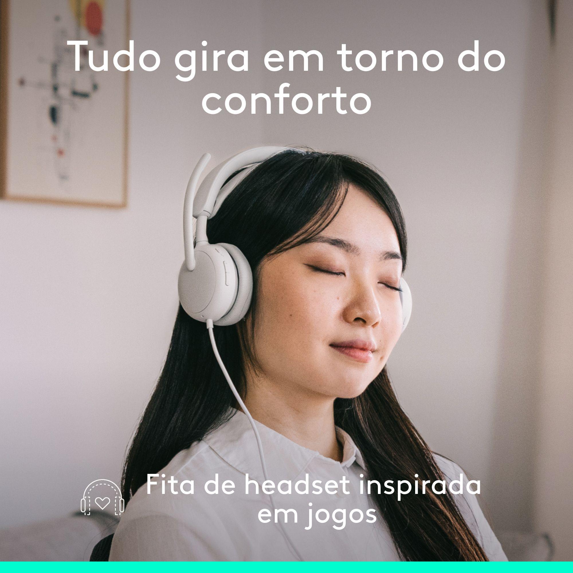 Headset LOGITECH Zone Wired 2 (Binaural - Com fios - Supra-aural - Branco), miniatura 5
