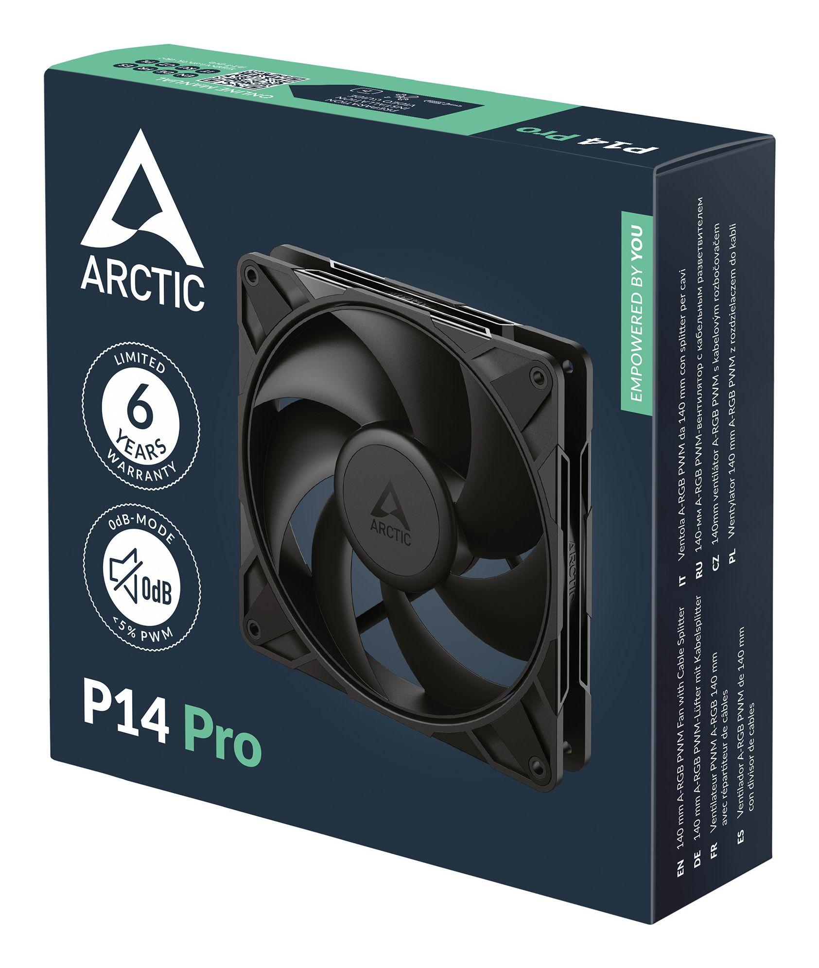 Ventoinha para Caixa PC ARCTIC P14 Pro (Preto) — miniatura 6