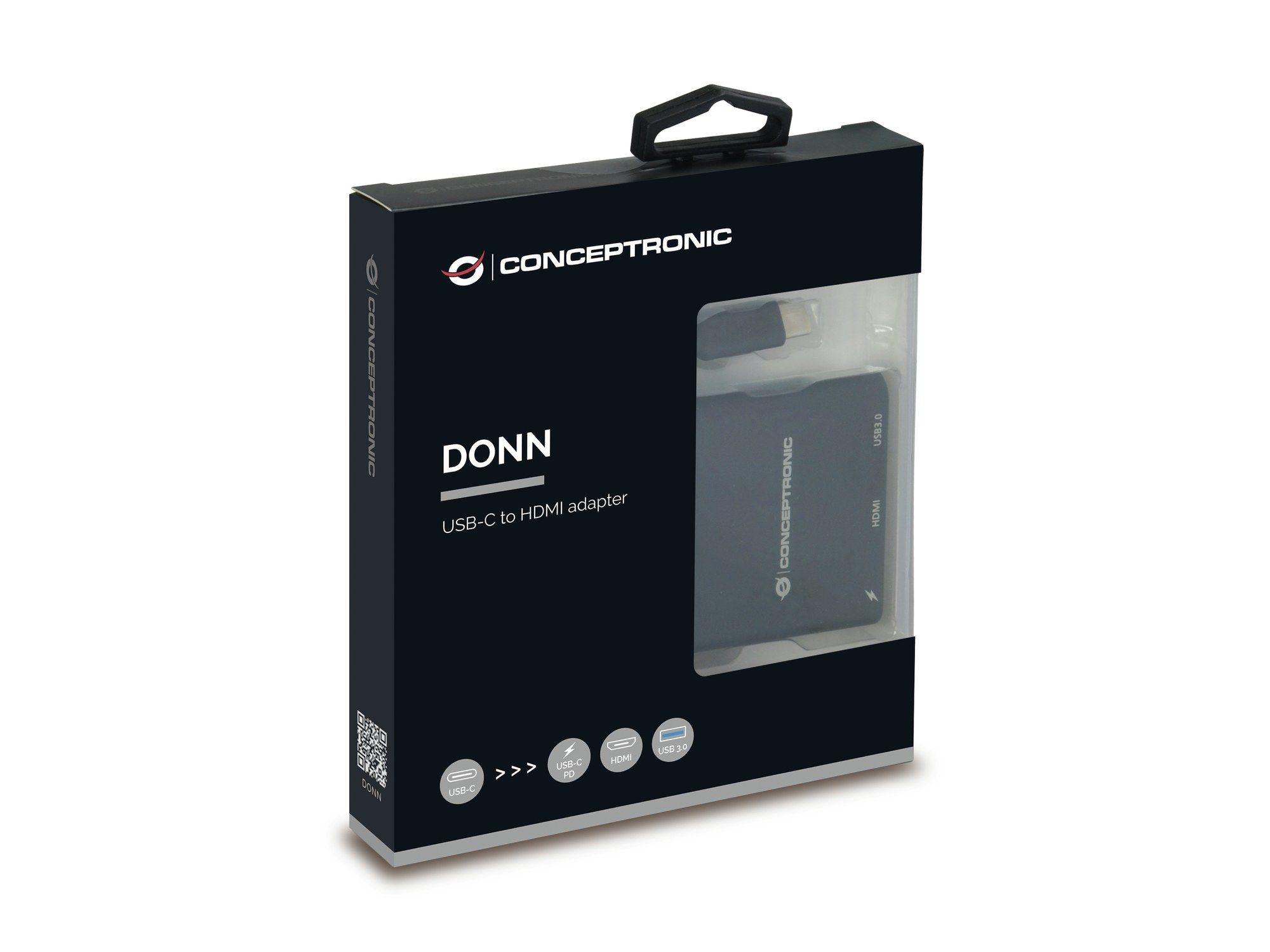 Hub USB-C CONCEPTRONIC DONN01B (Preto) — miniatura 4