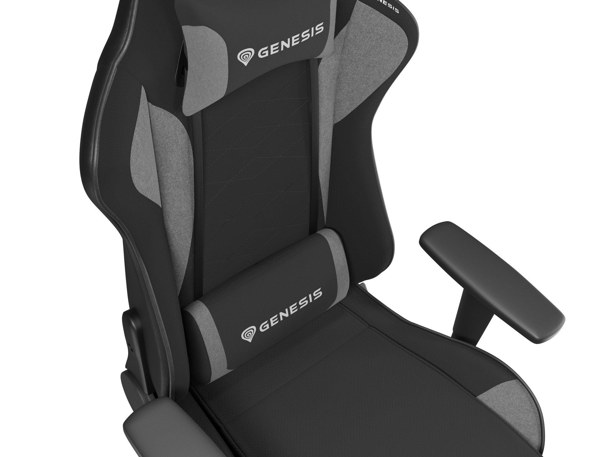 Cadeira Gaming GENESIS Nitro 440 G2 (120 kg - 133 cm - Tecido, Imitação de pele - Preto/Cinzento) — miniatura 3