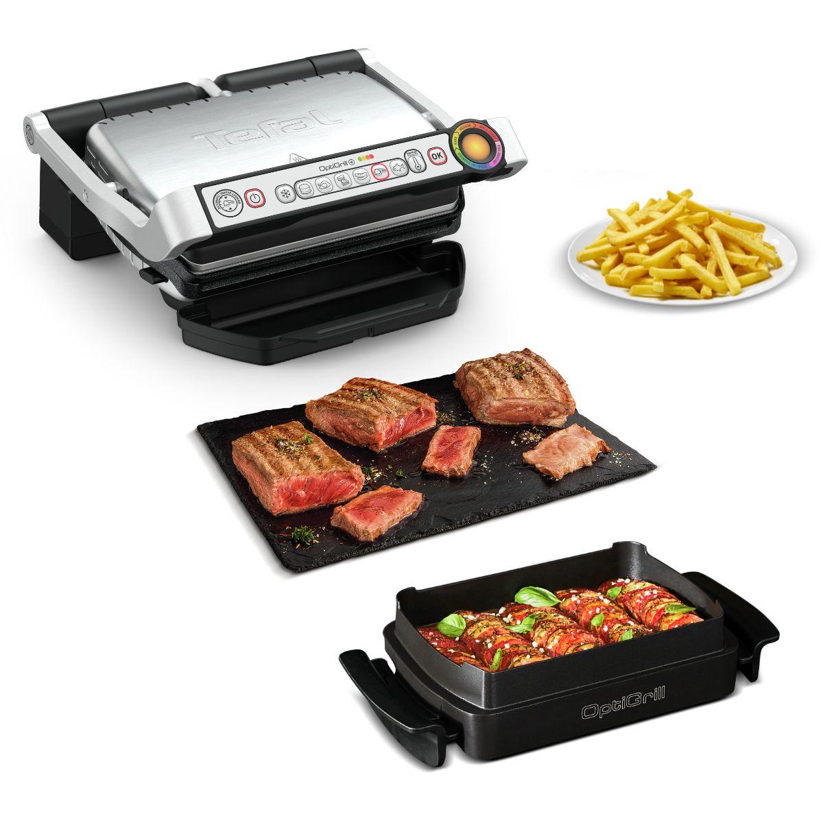 Grelhador de Contacto TEFAL OptiGrill+ GC714D10 (Altura 22,9 cm - Aço Inoxidável), miniatura 2