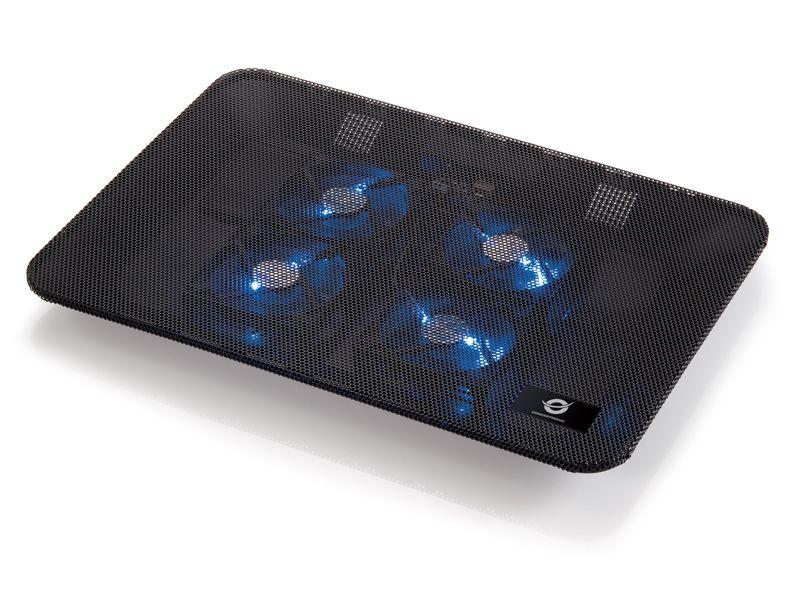 Base de Refrigeração CONCEPTRONIC CNBCOOLPADL4F (4 Ventoinhas - 15,6" - Preto)