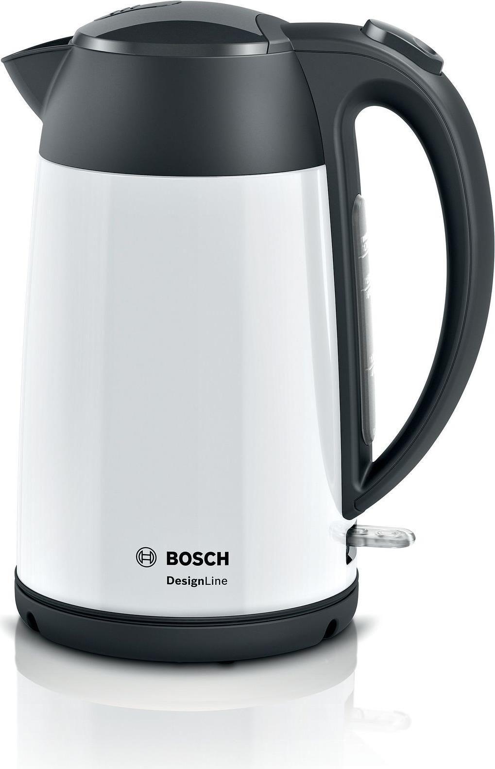 Jarro Elétrico BOSCH TWK3P421 (2400 W - 1,7 l - Aço inoxidável - Preto e Branco)