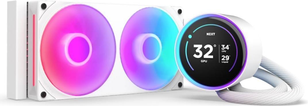 Sistema de Refrigeração Líquida NZXT Kraken Elite 240 RGB (2025) (Radiador 240 mm - LCD IPS 2,72" - Branco)