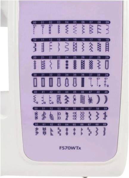 Máquina de Costura Automática BROTHER FS70WTX (Altura 31 cm - Branco e Roxo), miniatura 3