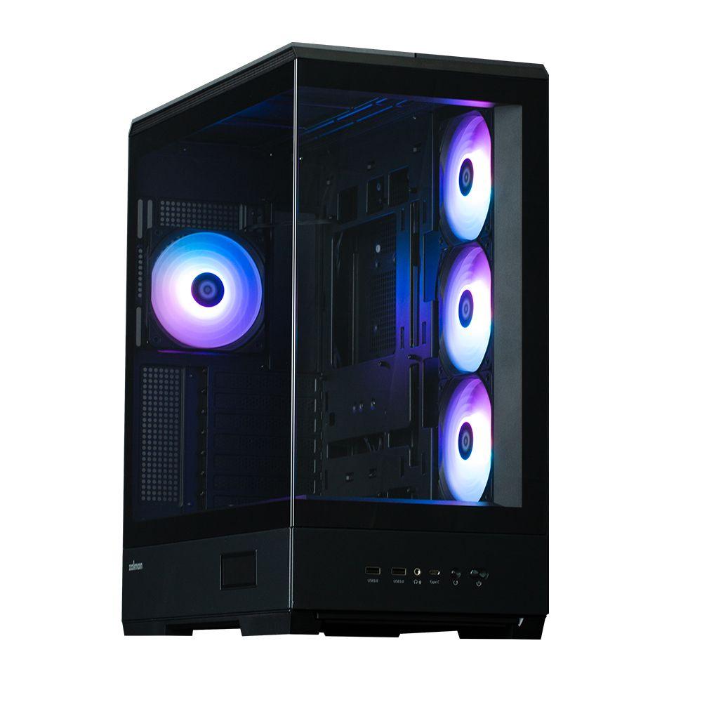 Caixa de Computador ZALMAN P50 DS (ATX, Micro ATX, Mini-ITX - Midi Tower - Plástico, aço, vidro temperado - Preto) — miniatura 9