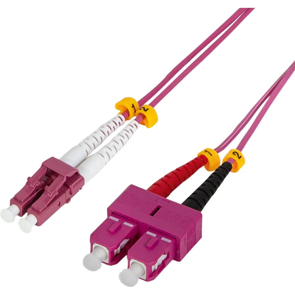 Cabo de Fibra Ótica LOGILINK FP4LS02 (LC/SC - OM4 - 2 m - Rosa), miniatura 2