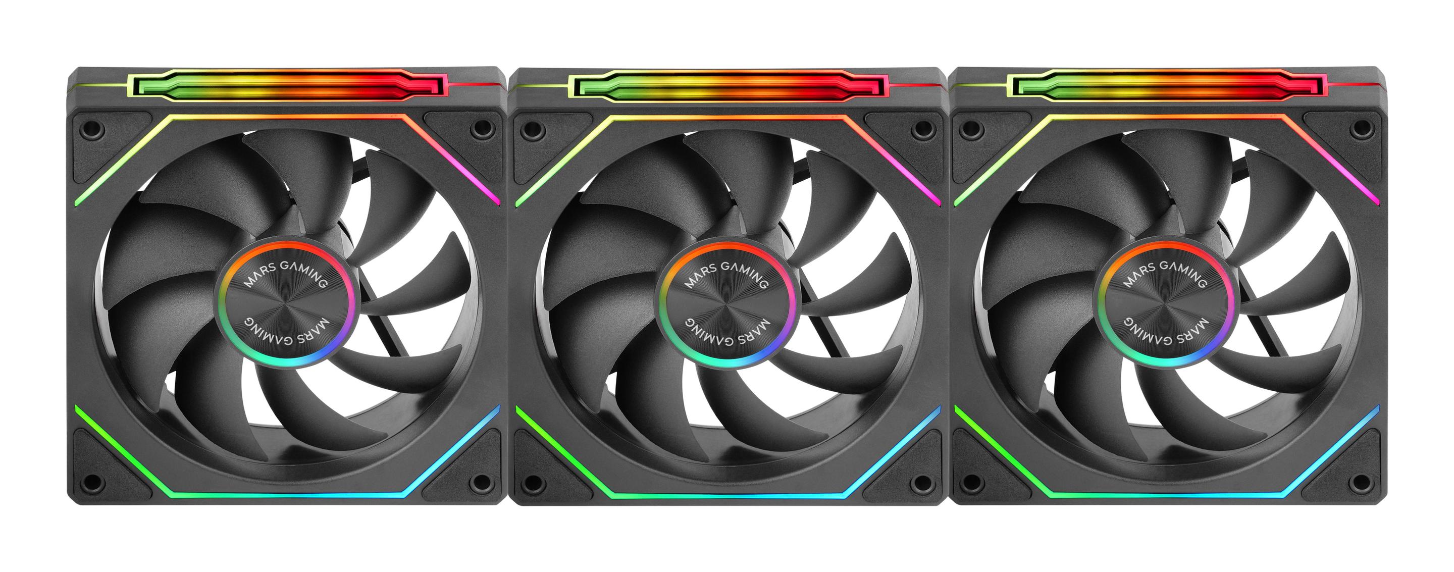 Ventoinhas MARS GAMING MF-LINKFINITYKIT2 (Preto)