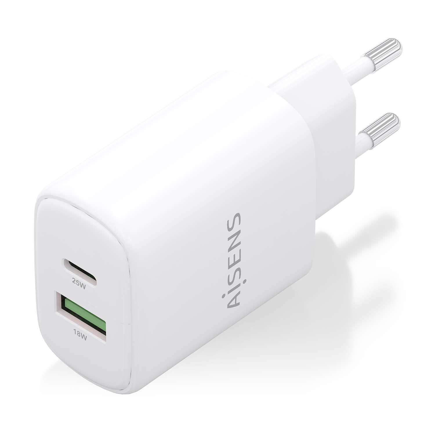 Carregador de Parede AISENS A110-0911 (25 W - Branco), miniatura 2