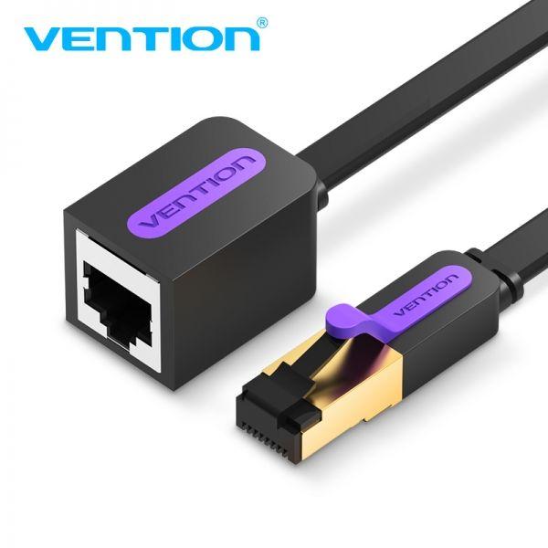 Cabo de Extensão de Rede VENTION ICBBL (10 m - Cat7 - RJ-45 - Preto)