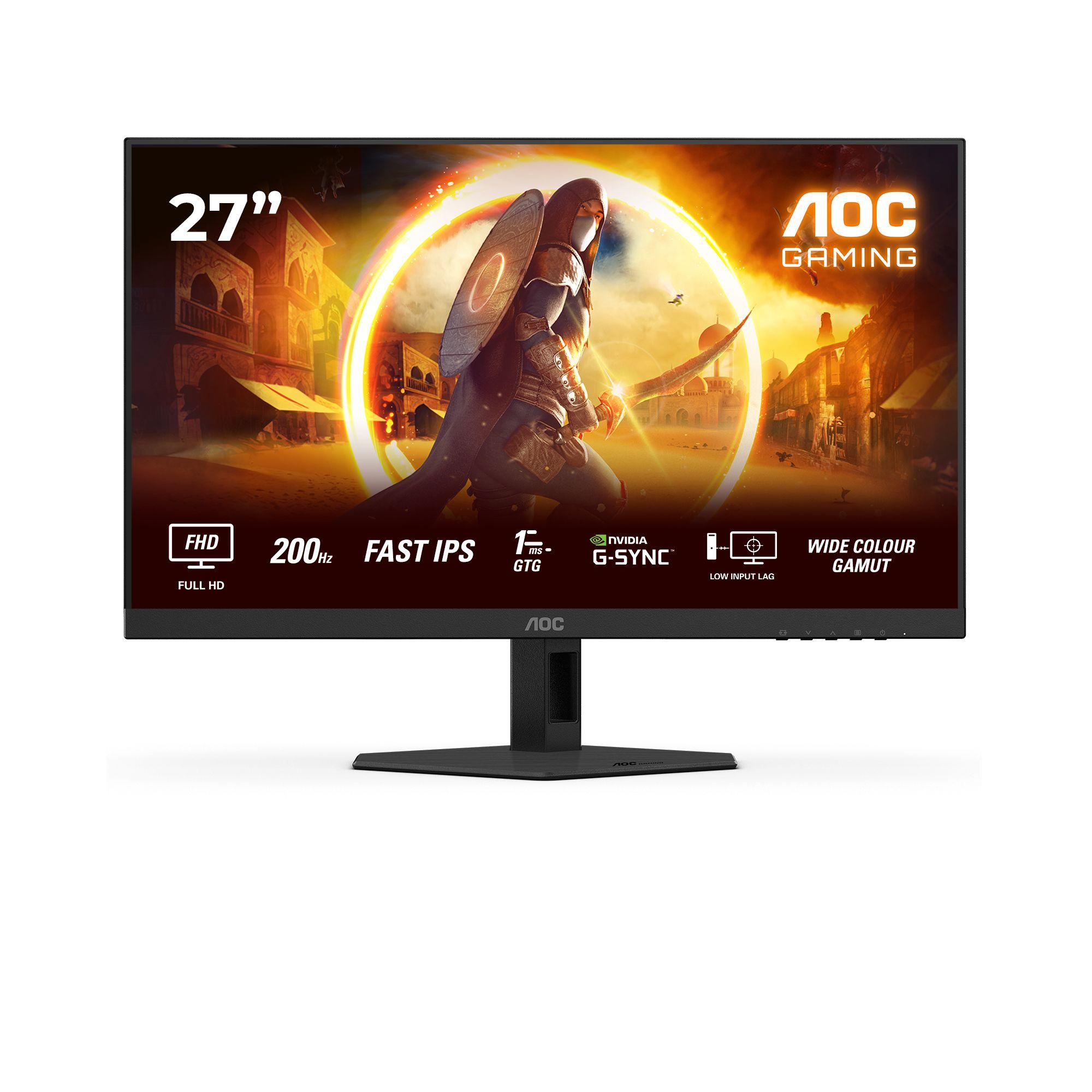 Monitor AOC 27G4HRE (27" - Fast IPS - 200 Hz - Preto e Vermelho)