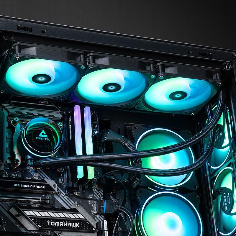 Sistema de Refrigeração Líquida para CPU CHIEFTEC ICEBERG 360 RGB (120 mm - 2200 RPM - ARGB) — miniatura 9